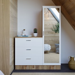 Hanah Home Armario Multiusos Cc6-Aw Pino Atlántico y Blanco